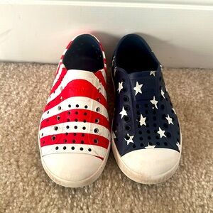 Native Jefferson stars & stripes slip on shoe